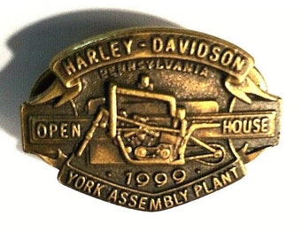 Harley Davidson 1999 York Montage Werk Gedenk Open House Weste Anstecknadel VTG