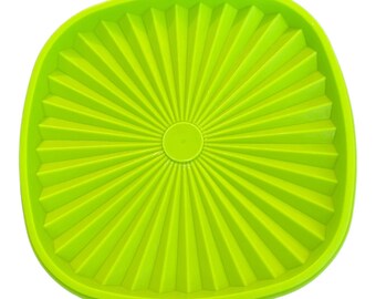 Vintage Tupperware Deckel Ersatz Starburst Servalier Lime Grün #837-4 20cm