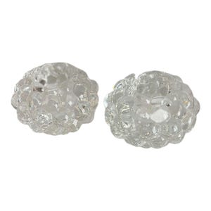 Pair Of Orrefors Sweden Crystal Raspberry Votive Candle Holder Anne Nilsson