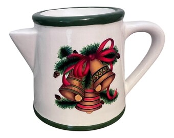 Vintage Christmas Ceramic Simmering Pot Tealight Potpourri Warmer Bells TD 94