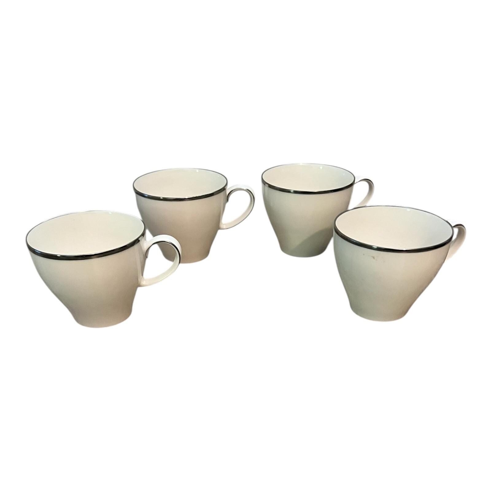 Set of 4 Noritake Ivory China IVONNE Coffee Teacups 7522 Japan