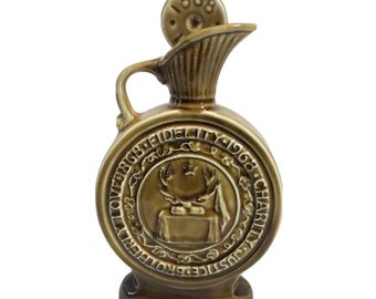Vintage 1968 Jim Beam Elk Centennial Decanter Bottle with Cork Stopper