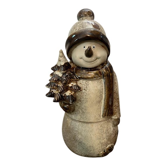 Vintage Three Hands Corp Snowman Figurine Stands Approx. 14