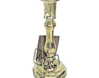 NOS Vintage Gallery Originals Solid Brass Taper Candle Holder Sealed Korea 8"