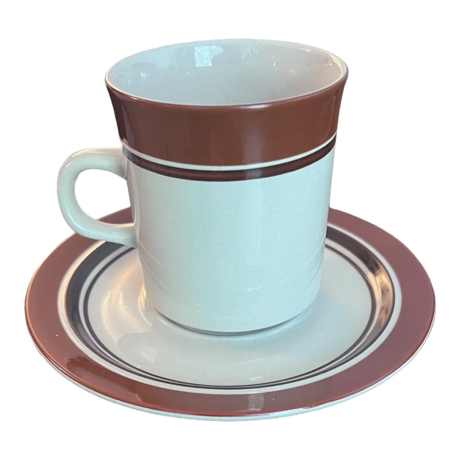 VTG Carousel Stoneware 804 SIENNA BROWN Coffee Tea Cups and