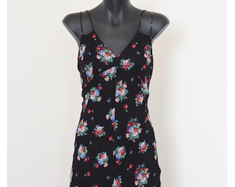 Dondup Floral Mid Length Slip Dress, size 10