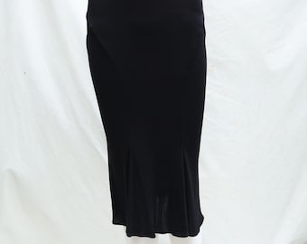 Vintage Versace Black fishtail skirt, size 6