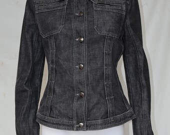 Costume National Grey Denim Jacket, Size M