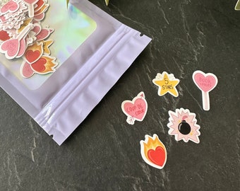 Pack de stickers "Coup de coeur/5 étoiles" pour carnet de lecture personnalisé format A5