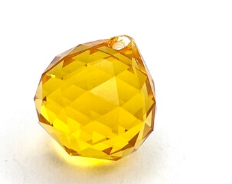 20mm Yellow Faceted Ball Prism Chandelier Crystals