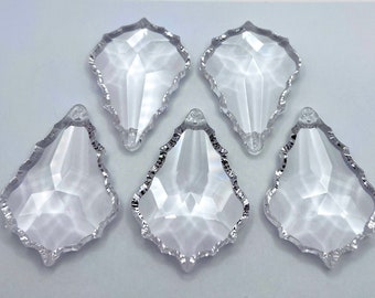 63mm Clear French Cut Chandelier Crystals, Asfour Lead Crystal -Set of 5