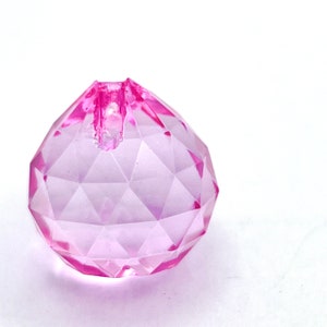 20mm Pink Faceted Ball Prism Chandelier Crystals