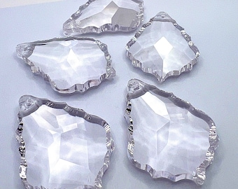 50mm Clear French Cut Chandelier Crystals, Asfour Lead Crystal #911 -Set of 5