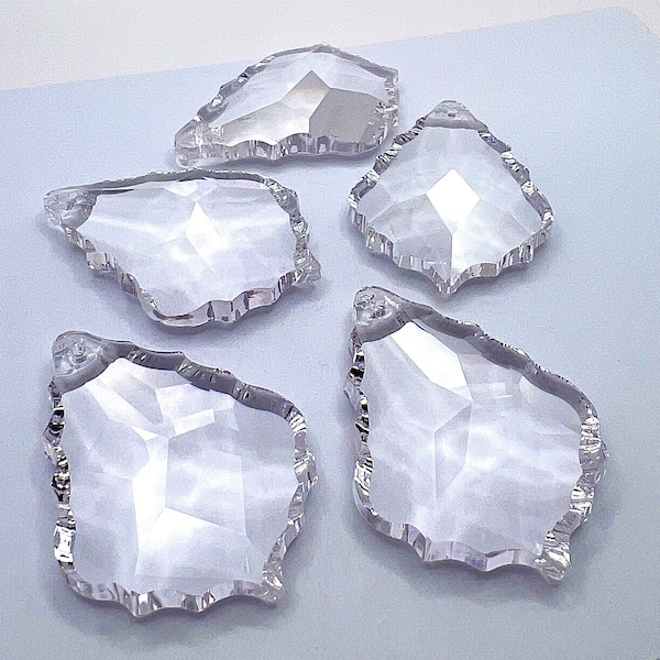 50mm Clear French Cut Chandelier Crystals, Asfour Lead Crystal #911 -Set of 5