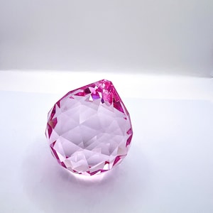 50mm Pink Faceted Ball Prism Chandelier Crystals
