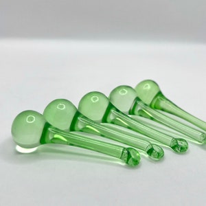 60mm Spring Green Raindrop Chandelier Crystals - Set of 5