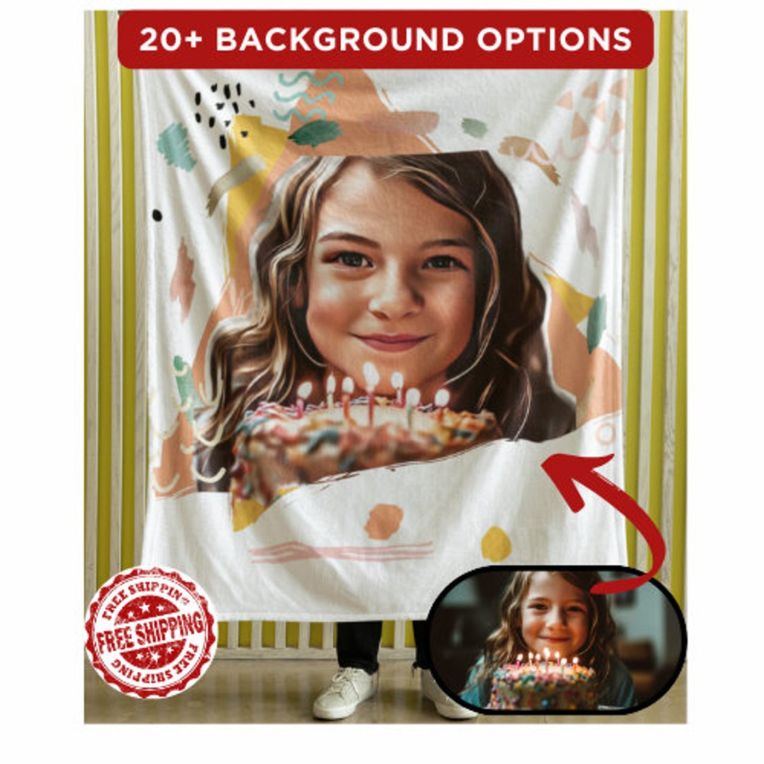 Custom Photo Blanket With Your Photo Perfect Gift for Birthdays