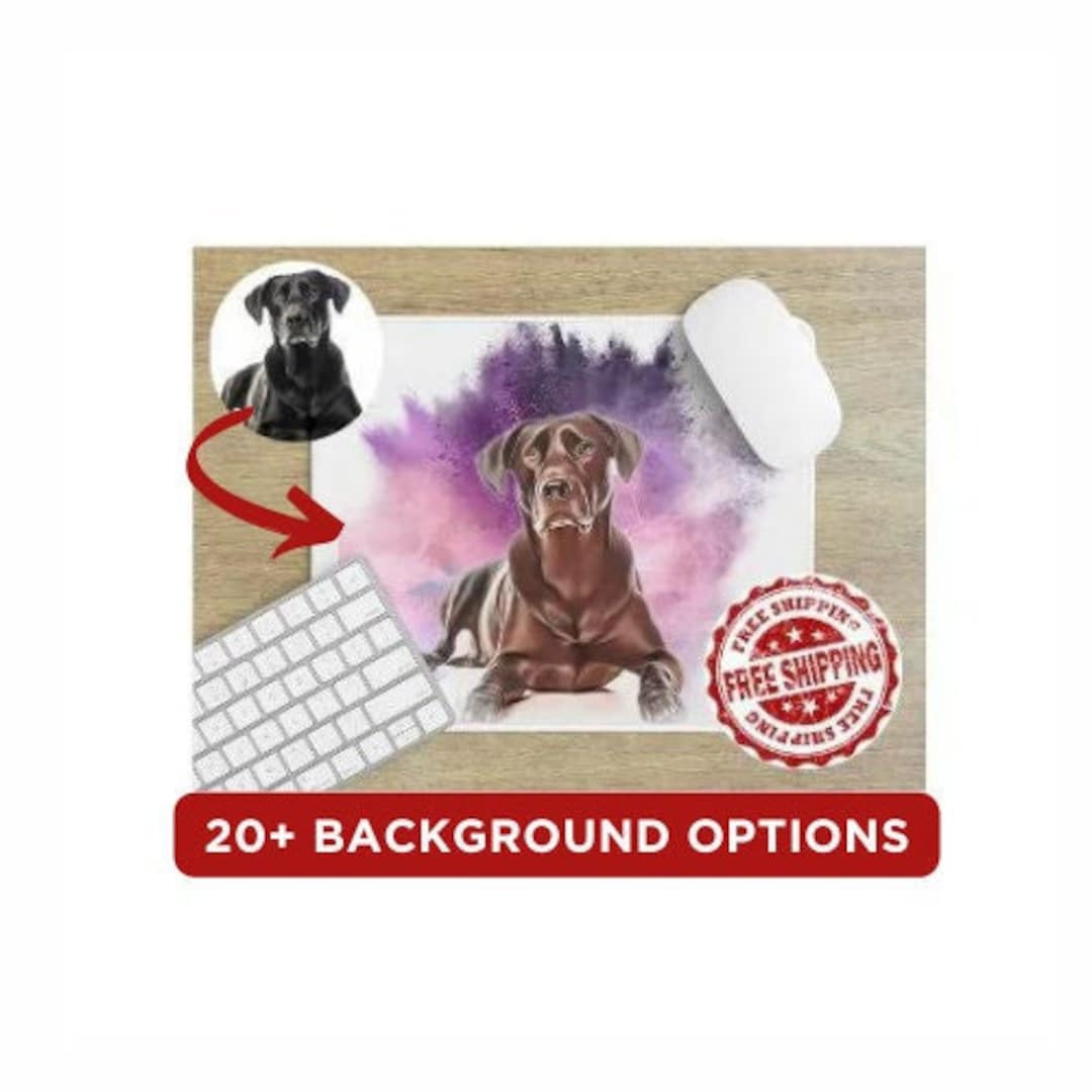 Custom Mousepad Using Your Dog's Photo, Large Mousepad, Cute Mousepad