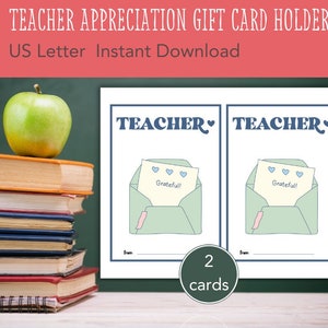 Teacher Appreciation Gift Card Holder/Teacher Appreciation Week Gift Card Holder Printable/Gift Card Holder For Teacher/Teacher Appreciation