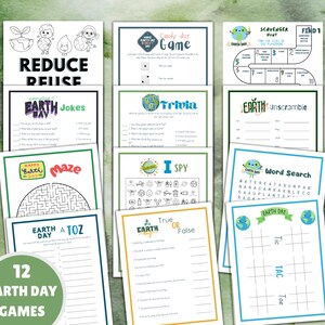 Fun Earth Day Activities For Kids-Instant Download/Celebrate Earth Day For Kids/Kids Games Printable for Earth Day Celebration