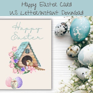 Happy Easter Greeting Card/Easter Greetings Card/Easter Celebrations Card/Family Easter Greeting Card/Easter Gift Card