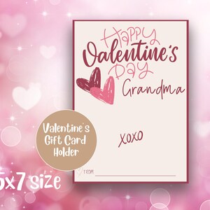 Valentinstag Geschenk Kartenhalter für Oma-Valentinstag Geschenk für Oma Instant Download Printable/Last Minute Oma Valentinstag Geschenk