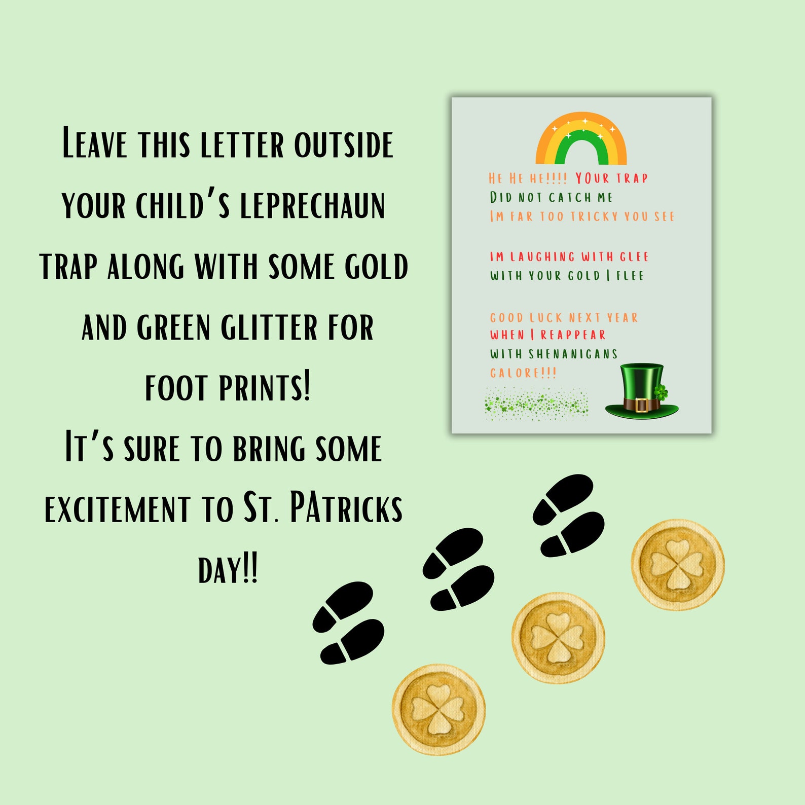 Letter From the Leprechaun/leprechaun Trap Letter/leprechaun Note ...