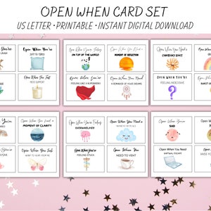 College School-cadeau: open als kaarten worden ingesteld, terug naar school-enveloppen, universiteit open als kaarten doordachte student cadeau/openen wanneer-kaarten