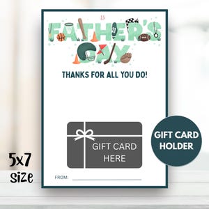 Porte-cartes cadeau à imprimer pour la fête des pères pour papa/papa Carte-cadeau pour la fête des pères imprimable
