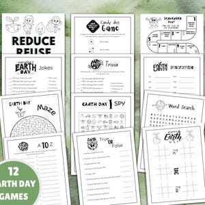 Fun Earth Day Activities For Kids-Instant Download/Celebrate Earth Day For Kids/Kids Games Printable for Earth Day Celebration