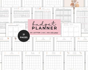 Budget Planner Kit-Printable Finance Organizer/Financial Budget Journal-Instant Download Planner/Printable Budget Journal-Money Management