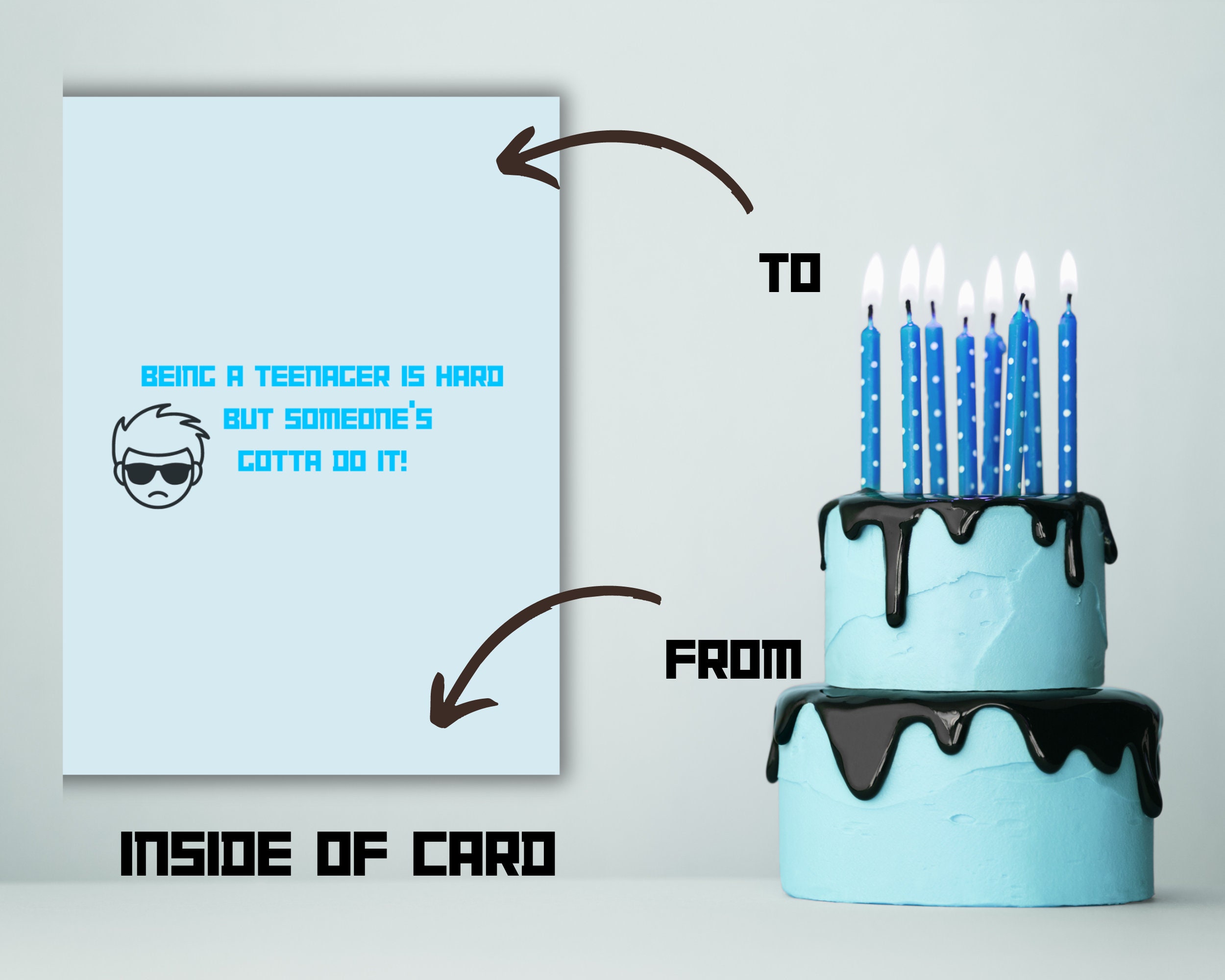 Printable 13th Birthday Card for A Boy/13th Printable Birthday/13 Year ...