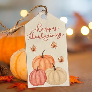 Celebrate Thanksgiving With These Festive Thanksgiving Gift Tags/Napkin Tags For Thanksgiving Dinner Table/Thoughtful Thanksgiving Gift Tags