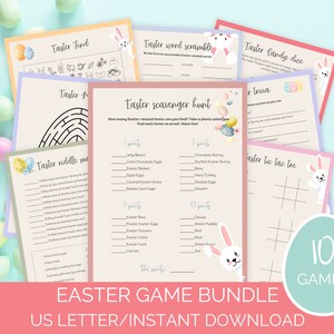 Easter Activities Set For Kids-Instant Download/Easter Game And Activity Pack-Printable Kids Easter Entertainment/Easter Fun For Kids
