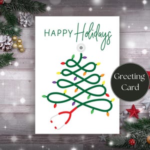 Herzliche Weihnachtsgrüße für Gesundheitsfachleute-Druckbare Karte/Weihnachtswünsche Sofort-Download-Karte für Gesundheitshelden