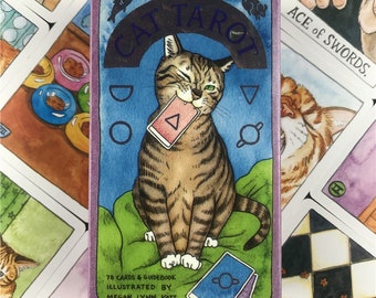 Cartoon Cat Tarot Card Tapestry Wall Hanging Kawaii - Temu