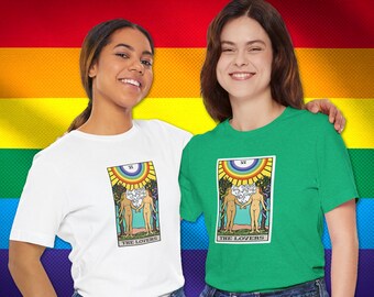 The Lesbian Lovers Tarot T-Shirt LGBTQ Girlfriend Pride June Birthday Teen Queer Gift