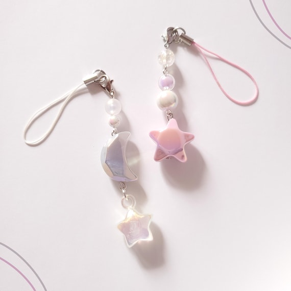 Star Phone Charm/ Moon Phone Charm/ Star Charm/ Moon Charm/ Star accessory/ Keychain Accessory/ Phone Charm/ Phone strap accessory
