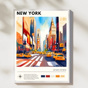 New York | New York landscape print | NYC travel poster | NYC art| staging art | Wall décor | Birthday present
