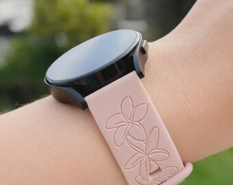 Samsung Garmin Blush Plumeria Designs Standard Size - 20MM