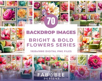 Fondos florales llamativos para Zoom: 70 imágenes de flores brillantes (descarga digital)