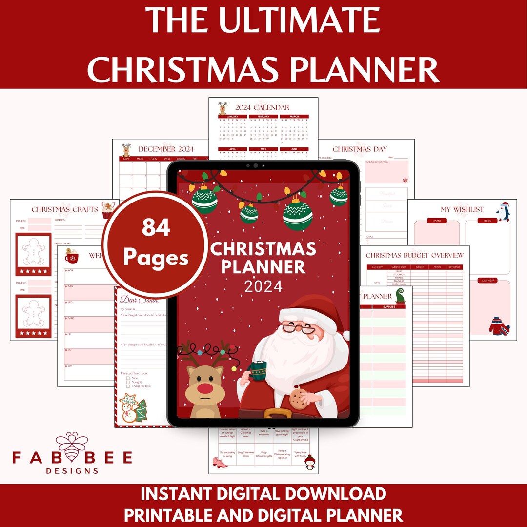 Ultimate Christmas Planner Printable & Digital | Holiday Planner | Gift ...