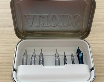 Calligraphy Nib Organizer – 8 Slots (Fits inside Altoids Tin)