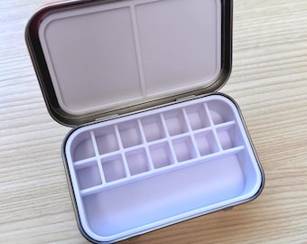 Altoids Watercolor Palette Insert | 14-Well Travel Paint Palette with Mixing Tray | Pocket Watercolor Kit Organizer