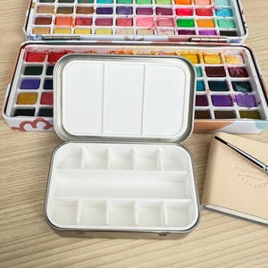Altoids Watercolor Palette with Mixing Tray, Travel Paint Palette, Mini Paint Palette