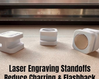 Magnetic 3D Printed Standoffs for laser honeycomb beds 3mm & 6mm - Reduce charring and flashback - Glowforge