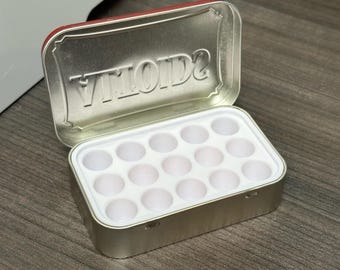 Portable Altoids Tin Watercolor Insert – 15 Well Travel Palette for Artists