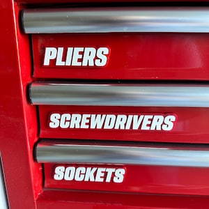 10 Custom Magnetic Toolbox Labels  - Customizable Magnetic Tool Labels