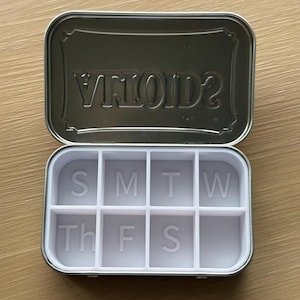 Altoids Pill Holder Insert - Weekly Organizer for Medication & Supplements
