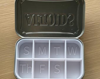 Altoids Pill Holder Insert - Weekly Organizer for Medication & Supplements